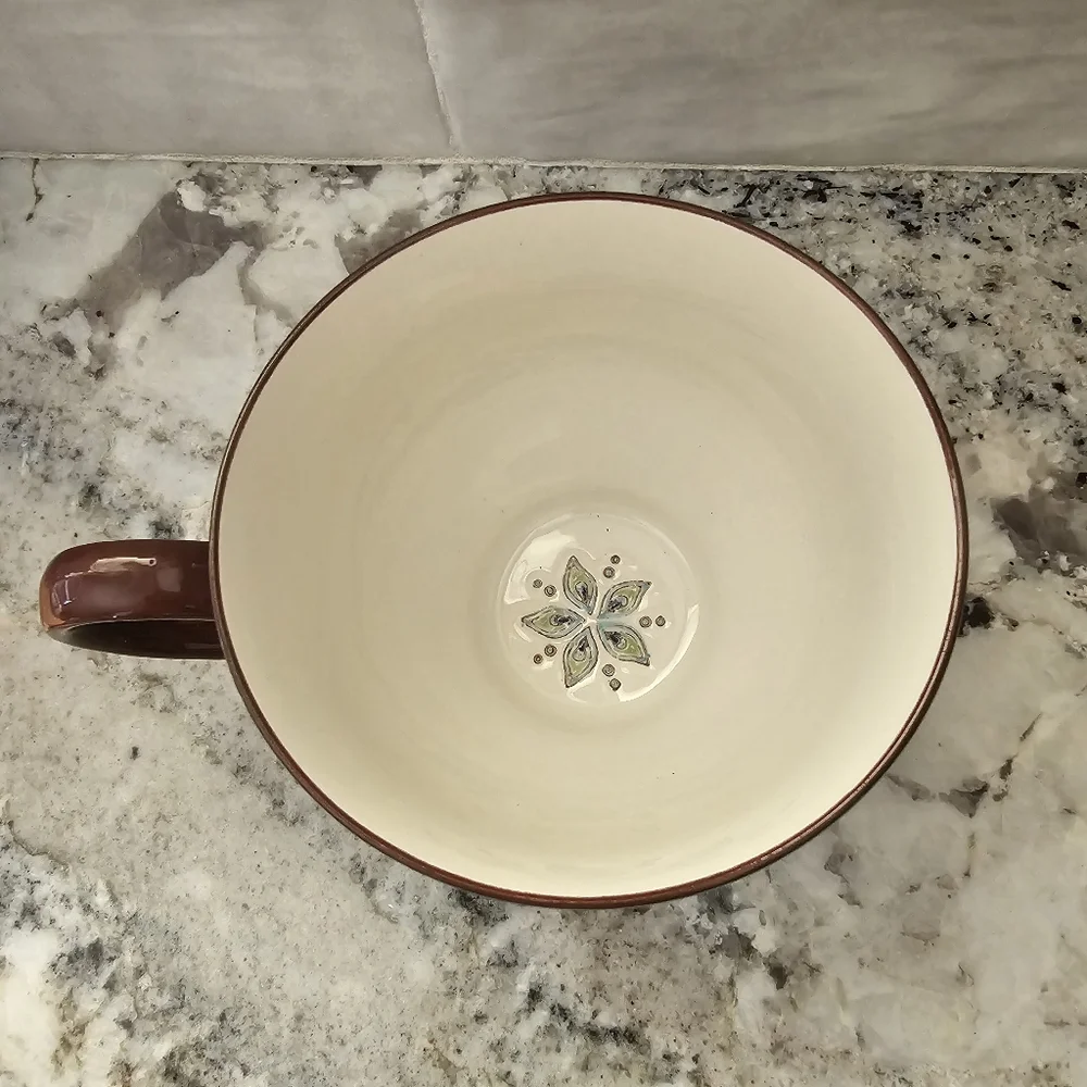 Pier 1 Imports Hand-Painted Coffee Cup Extra Large